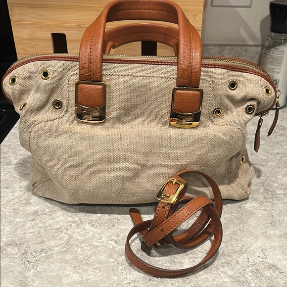 Fendi Beige and Brown Crossbody Bag - Picture 1 of 11